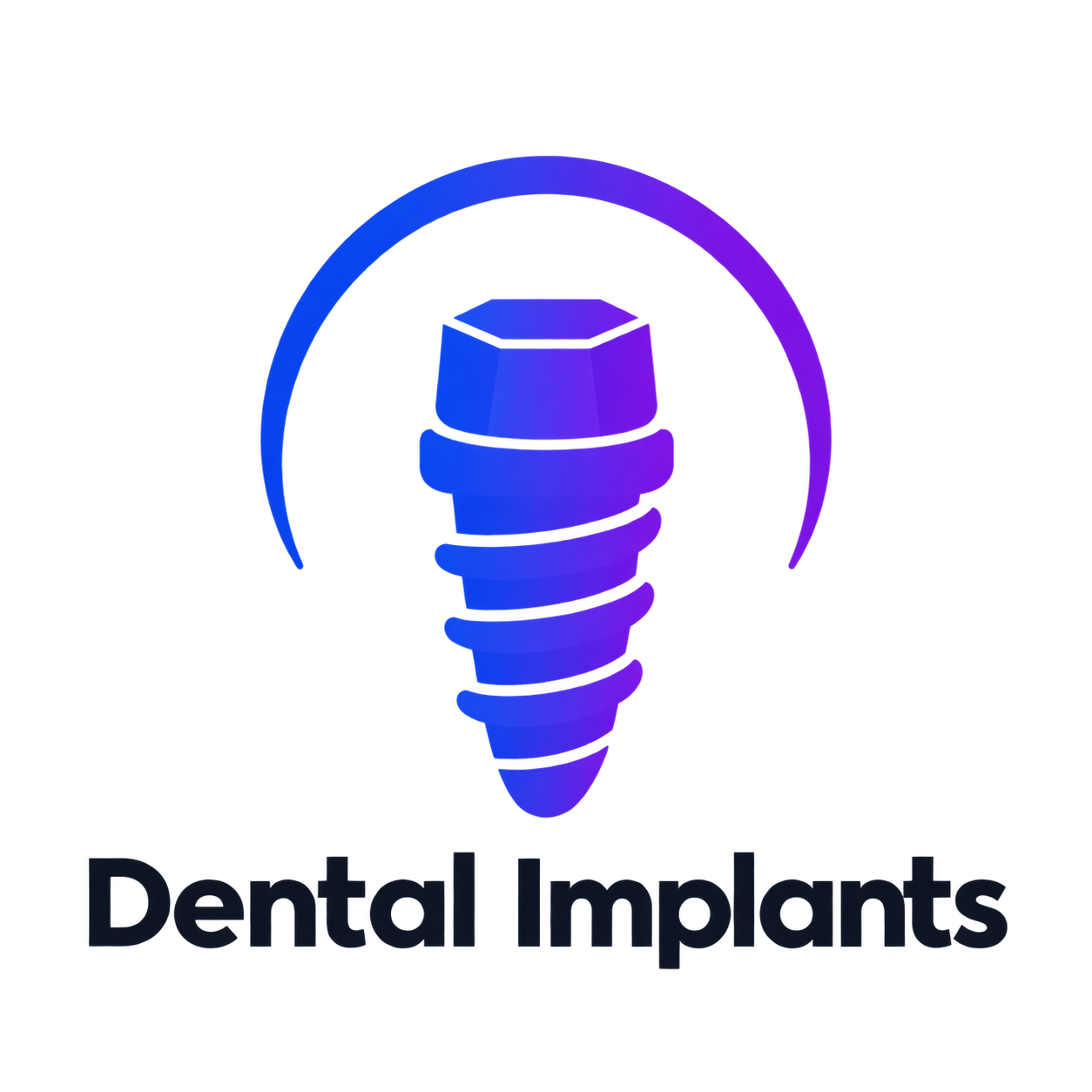Dental Implants logo — implant beneath an arch